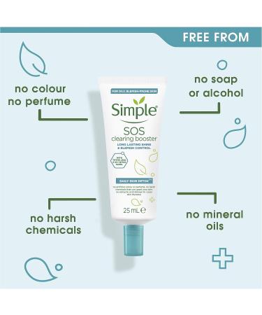 Simple Daily Skin Detox Spot Cream & Moisturiser SOS Clearing Booster 8x25 ml - Buy Online on GoSupps.com