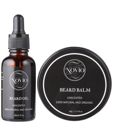 Premium Novio Beard Kit - Beard Oil Balm & Moisturizer for Healthy Facial Hair | International Shipping - Buy Online on GoSupps.com
