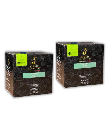 JO CAF NAPOLETANO GRAN CREMA DECAFFEINATED SingleServe Coffee 70 Robusta 30 Arabica Dark Roast Low Caffeine 010 Brown Cream Compatible with ESE 44 mm
