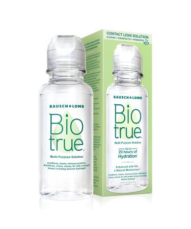 Biotrue Contact Lens Solution Multi-Purpose Solution for Soft Contact Lenses Lens Case Included 2 FL OZ (Pack of 4) Solution 2 Ounce (4 Pack)