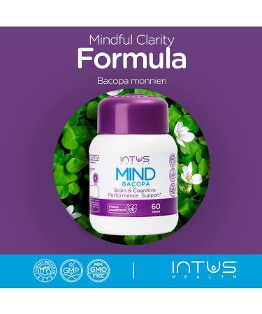 Intus Mind Bacopa Ayurvedic Supplement with Brahmi Supports Cognitive Support & Mental Clarity 60 Capsules - Buy Online on GoSupps.com