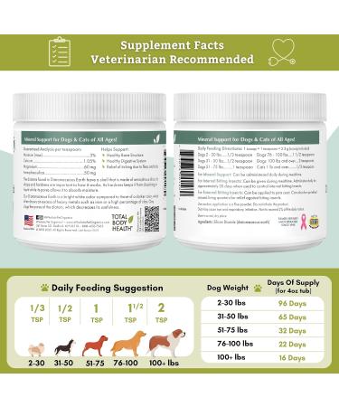 Wholistic Pet Organics Diatomaceous Earth for Dogs - 4 Oz Organic Food Grade | Safe Silica for Overall Health - Buy Online on GoSupps.com