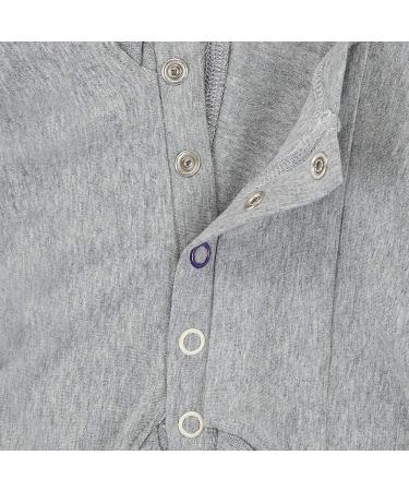 Kaycey Special Needs Clothing: Short Sleeve Popper Vest Bodysuit 9-10 Years Grey - Buy Online on GoSupps.com