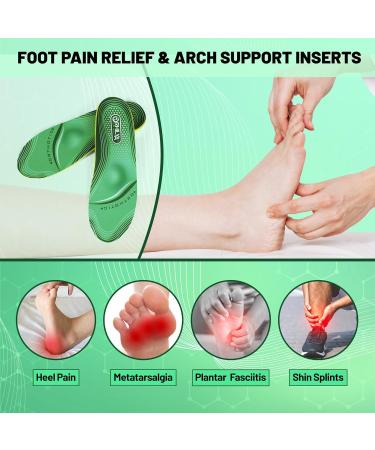 220lbs+ High Arch Support Orthotic Insole for Plantar Fasciitis Relief - Comfort for Men & Women Size 10 (290MM) - Ideal for All Day Standing Flat Feet Metatarsal Pain - Buy Online on GoSupps.com