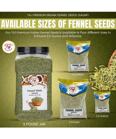 Taj Premium Indian Fennel Powder - 5 Pounds Jar | Saunf Ground Spice - Buy Online on GoSupps.com