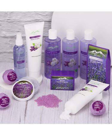 Purelis XL Lavender & Jasmine Bath Gift Basket for Women - All Natural Spa Goodies, Sulfate & Paraben Free | PN-220 - Buy Online on GoSupps.com