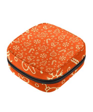 Christmas Pattern Menstrual Cup Pouch Menstrual Pad Bag Feminine Menstruation Bags Portable Sanitary Napkin Pads Storage Bags Color 7
