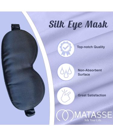 MATASSE Silk Eye Mask - 3D Contoured Sleep Mask with Silk Strap, Black & Pink - for Women and Men - Buy Online on GoSupps.com