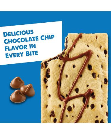 Pop-Tarts Chocolate Chip Drizzle 13.5oz Box (8 Pastries) - Breakfast Foods & Kids Snacks - Buy Online on GoSupps.com
