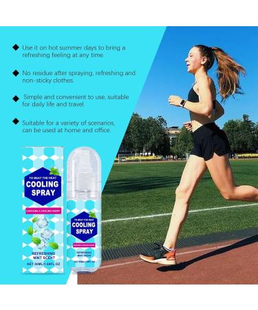 Spray rafra chissant avec refroidissement imm diat Spray rafra chissant pour temps chaud formule sans alcool avec ar me de menthe fra che (1pc 50ml) 1pc 50 ml (Lot de 1) - Buy Online on GoSupps.com