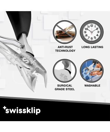 Swissklip Heavy Duty Toenail Clippers | Professional Nail Clippers for Seniors with Thick Toenails | Ideal for Ingrown Nails | 1 Unit Pack - Buy Online on GoSupps.com
