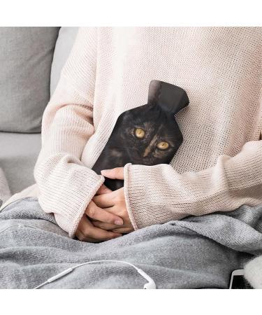 Black Cat Hot Water Bottle with Plush Cover | Hand Warmer for Adults & Children | 26.5x15.3cm - Shop Now! - Buy Online on GoSupps.com