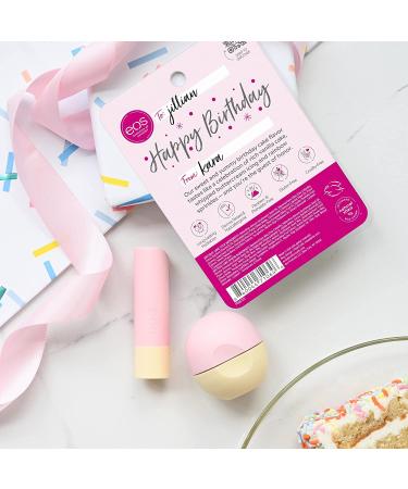 eos Super Soft Shea Lip Balm Birthday Cake Set - Long-Lasting Hydration for Dry Lips - Gluten Free - 0.25 oz Sphere + 0.14 oz Stick - Buy Online on GoSupps.com