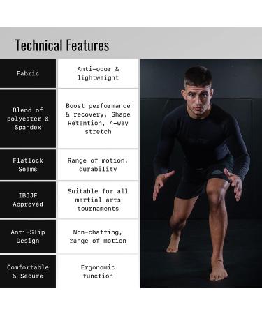 Elite Sports Men's Brown BJJ Rash Guard - Full Sleeve Compression Shirt XX-Large - Buy Online on GoSupps.com