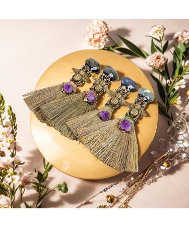 Broom Pendant | Natural Small Wiccan Ritual Broom Cute Car Pendant Handmade Crystal Wand Points Broom Miniature Home Decor for Halloween Decoration Frifer - Buy Online on GoSupps.com