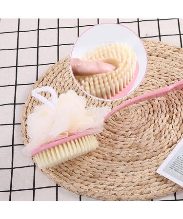 2 Pack Body Brush Back Scrubber Set - Long Handle Shower Bath Loofah Bristles Sponge for Men and Women - Wet/Dry Use (2PACK) - Buy Online on GoSupps.com