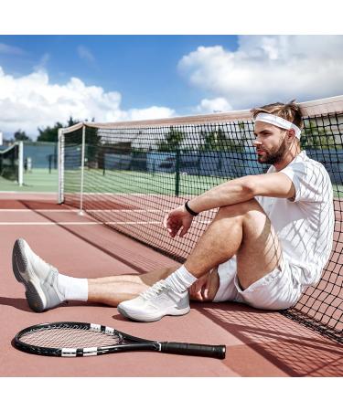 Fitville Extra Wide Tennis Shoes for Men - Slipproof Badminton & Indoor Sports Sneakers - Comfortable & Breathable Fitness Shoes for Wide Feet - EU 42.5 X-Wide in White & Gray - Buy Online on GoSupps.com