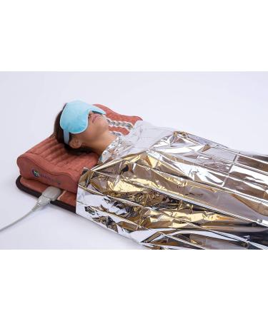 HealthyLine Thermal Foil Sauna Blanket 50-Pack - Detox & Weight Loss Far Infrared Therapy - 97% Body Heat Retention - 64 x 84 Mylar Sheets - Buy Online on GoSupps.com