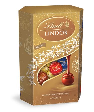 Lindt Cornet Lindor Chocolat Assorti 337g - 27 Boules Lindor Chocolat Assorti 4 saveurs