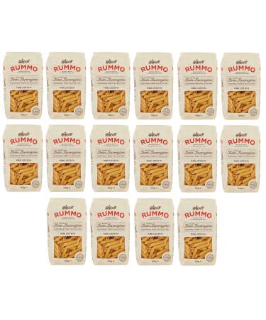 Italian Gourmet E.R. Rummo Pack of 16 Penne Lisce pasta no. 59 made from durum wheat semolina Bronze pasta 500g