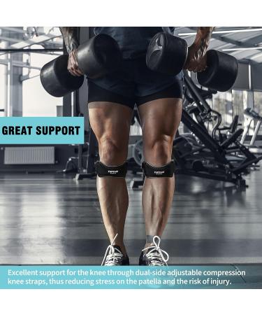 Captain Blues Patella Tendon Knee Strap 2 Pack Knee Pain Relief Support Brace Knee Braces for Women & Men Adjustable Patellar Tendon Strap for Hiking Soccer Running Basketball Jumpers Knee Tennis Tendonitis Volleyball Squats (Black) - Buy Online on GoSupps.com