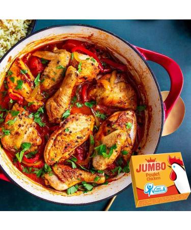 Jumbo Poulet Lot de 48 cubes de bouillon de poulet de 10 g Cubes de soupe au poulet de qualit sup rieure Assaisonnement facile des plats | Go t intense sans colorants artificiels avec Kajal - Buy Online on GoSupps.com