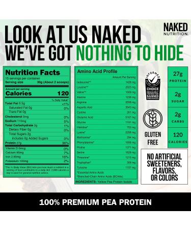 NAKED Pea Protein Isolate (15 Servings) Pure Micronized Creatine Monohydrate 500g (100 Servings) Plant-Based Vegan Bulk Non-GMO Gluten Free Soy Free Unflavored - Buy Online on GoSupps.com