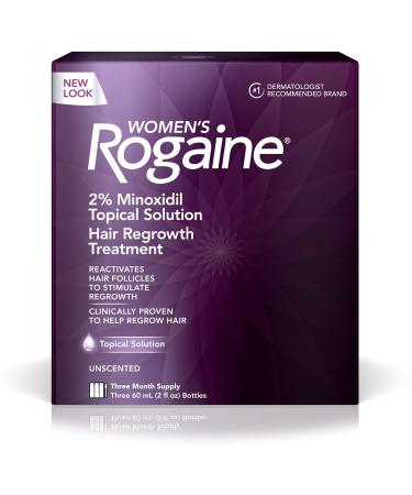 Rogaine Hair Regrowth Treatment for Women 2 Ounce 2 Fl Oz (Pack of 3) - Buy Online on GoSupps.com