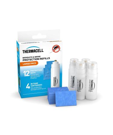 Thermacell Midge and Mosquito Protector Standard Refill Pack Compatible All Thermacell Fuel Powered protectors 12 count (Pack of 1) Mats and Gas Single