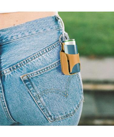 Inhaler Holder for Kids - Inhaler Spacer Holder Case with Metal Buckle - Handy Lightweight and Protective PU Leather for Hiking Daily Use and Travel Qmisify - Buy Online on GoSupps.com
