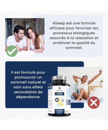 5-HTP and Melatonin 120 High Dosed Capsules for Sleep Well (1 capsule per day) with Valerian and Chamomile. Vegan No Additives - 4Sleep Nutribiolite - Buy Online on GoSupps.com