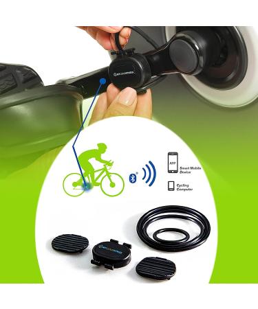myCloudFitness Bluetooth & ANT+ Cadence Sensor for Indoor/Outdoor Trainer Bikes - Black - Buy Online on GoSupps.com