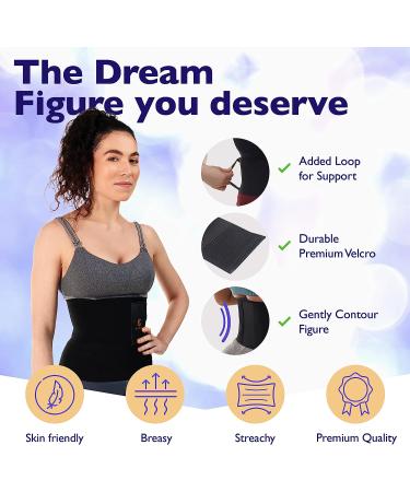 Guardani Waist Wraps for Women - Lower Belly Fat Trimmer and Back Support Belt | Black Stomach Wrap for Body Shaping and Posture Correction - Buy Online on GoSupps.com