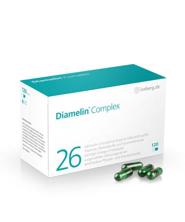 Diamelin Complex - Dietary supplements for a normal blood sugar level with chrome also suitable for diabetics - 26 vitamins and micronutrients such as OPC cinnamon ginger important intestinal bacteria - Buy Online on GoSupps.com