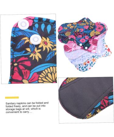 6pcs Washable Menstrual Cloth Panty Liner Set - Durable & Portable Women's Period Pads - Buy Online on GoSupps.com