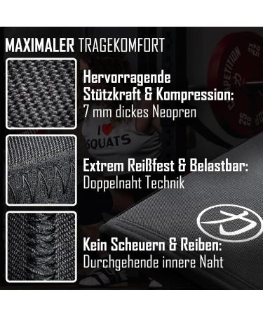 Strength Shop 7mm Neoprene Knee Sleeves for Men & Women | IPF Competition Approved | Tear-Resistant | 3XL Black | Ideal for Powerlifting & Strength Sports - Buy Online on GoSupps.com