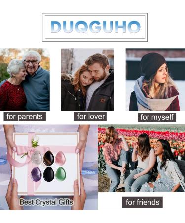 DUQGUHO 1.7 Amethyst Worry Stone - Natural Healing Crystals for Anxiety Relief | Reiki Energy Pocket Stone - Buy Online on GoSupps.com