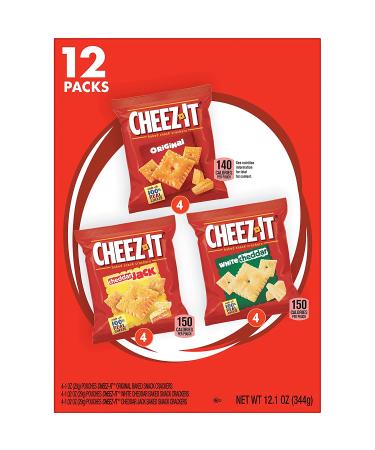 Cheez-It Cheese Crackers Variety Pack - 12.1oz Box (12 Packs) | Office and Kids Snacks - Buy Online on GoSupps.com