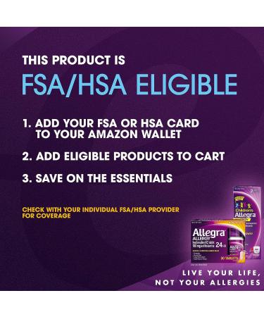 Allegra Adult 24HR Non-Drowsy Antihistamine 15 Tablets - Fast-Acting Allergy Relief (180 mg) - Buy Online on GoSupps.com