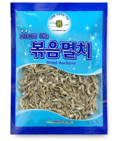 ROM AMERICA Korean Medium Whole Dried Anchovies Anchovy for Broth Dashida Soup Stock and Asian Cooking,  12 oz (Pack of 1) - Buy Online on GoSupps.com