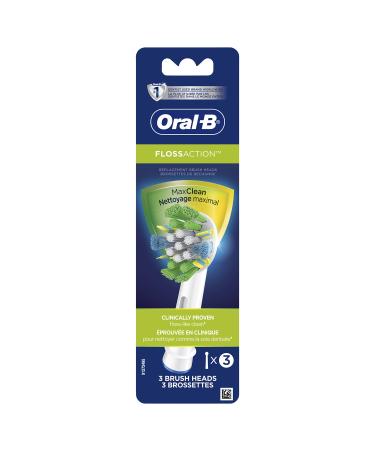 Oral-B Floss Action Replacement Electric Toothbrush Heads - 3ct - Buy Online on GoSupps.com