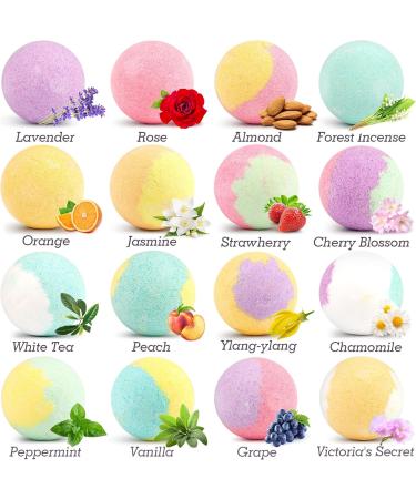Bath Bombs Gift Set for Women 16Pcs Bubble Bath Bombs for Moisturize Skin & Bubble Spa Bath Ideal Gifts for Women Kids Her Mom Girlfriend on Valentine'S Day Mothers Day Birthday Christmas - Buy Online on GoSupps.com