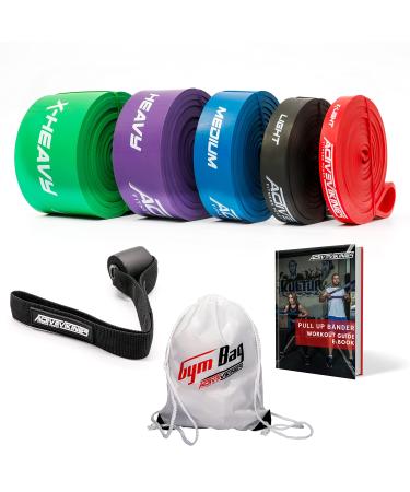 Activevikings Pull-up fitness bands |Perfect for muscle building and CrossFit Freeletics Calisthenics |Fitness band Pull -up straps Resistance tapes F - Full Package (complete set + gym bag)