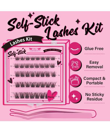 Self Adhesive Eyelashes 40Pcs Begonia D-10-18mix - Easy to Apply, No Glue Needed - Buy Online on GoSupps.com