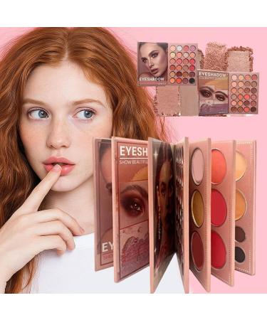  Dubbulon Book Shape Makeup Palette | Long Lasting Multicolor | Travel Palette for Highlighter and Eyeshadow | Daily Party Date Photo Shoot Wedding Christmas - Buy Online on GoSupps.com