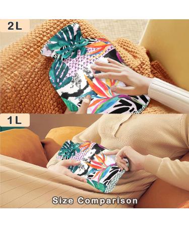 Naanle Tropical Paradise Flower Hot Water Bottle | 1L Heat & Cold Therapy for Back Pain Relief Hand & Foot Warmer - Buy Online on GoSupps.com