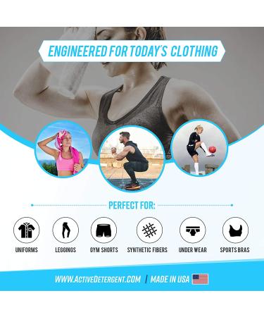 Active Wear Laundry Detergent & Soak - Natural Enzyme Booster for Workout Clothes - 90 Loads - Buy Online on GoSupps.com