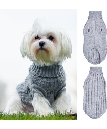 Dog Sweater Turtleneck Dog Jumper Winter Knitted Pet Pullover Warm Puppy Sweater Coat Vest Knitwear Clothes Crochet Dog Apparel for Small Medium Dogs and Cats Autumn Winter Indoor Outdoor (S) - Buy Online on GoSupps.com