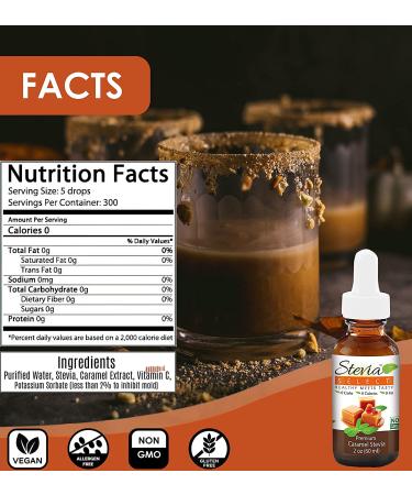 Stevia Select Liquid Stevia Drops - Caramel Flavor, 2 Oz | Keto-Friendly & Zero Calorie Sweetener - Buy Online on GoSupps.com