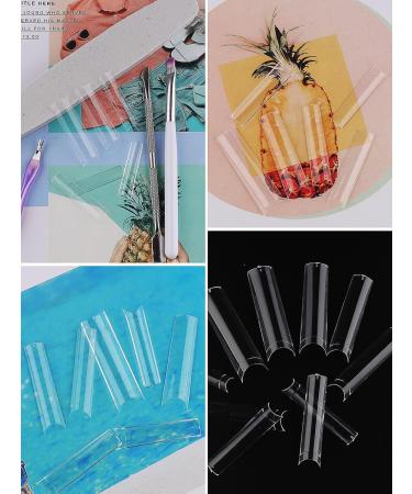 Ebanku 500 Pieces Extra Long Clear Nail Tips - C-Curve Free 10 Sizes with Case & 4 Nail Art Tools for Women & Girls - Perfect for Nail Studios - Buy Online on GoSupps.com